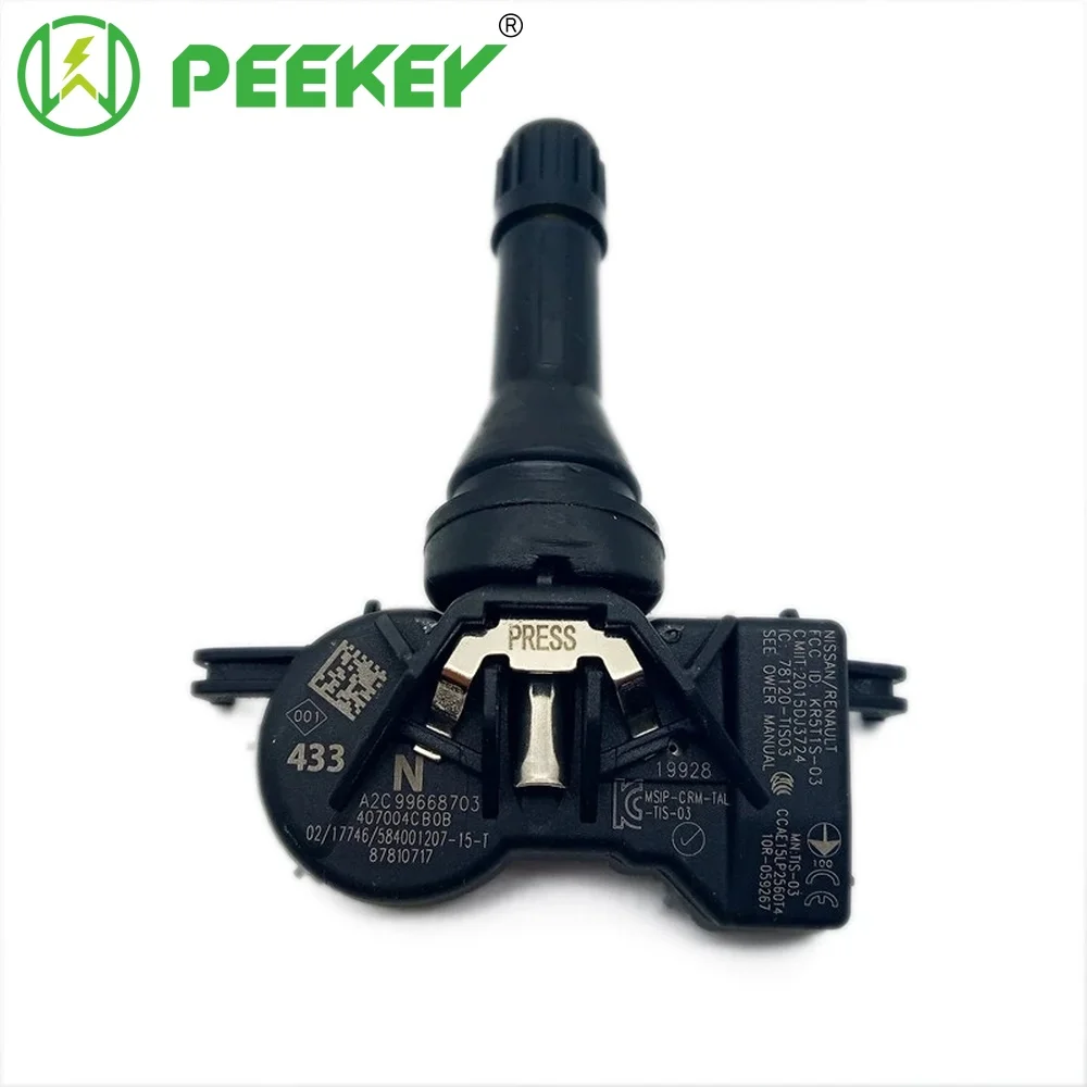 PEEKEY 4pcs For Megane Scenic For Talisman Renault For Kadjar Kangoo Koleos Tire Pressure Monitor Sensor 407004CB0B 407004CB0A 
PEEKEY 4pcs For Megane Scenic For Talisman Renault For Kadjar Kangoo Koleos Tire Pressure Monitor Sensor 407004CB0B 407004CB0A