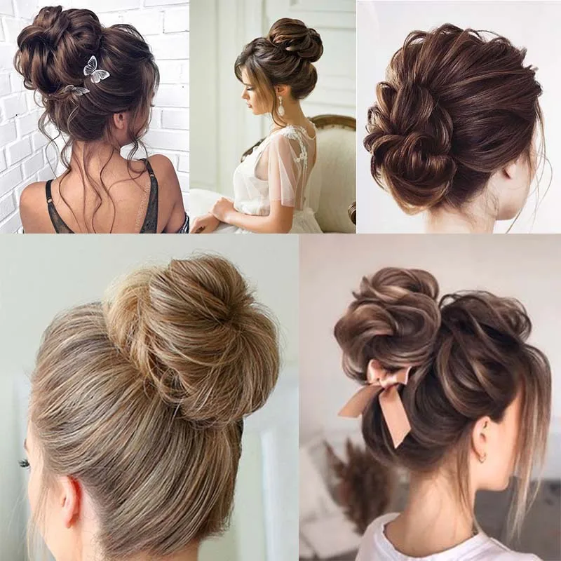 DIANQI Synthetic Women's Thick 1PCS Hair Scrunchies Made of Hair Curly Wavy Updo Hair Bun Extensions Messy Hairpieces
DIANQI Synthetic Women's Thick 1PCS Hair Scrunchies Made of Hair Curly Wavy Updo Hair Bun Extensions Messy Hairpieces