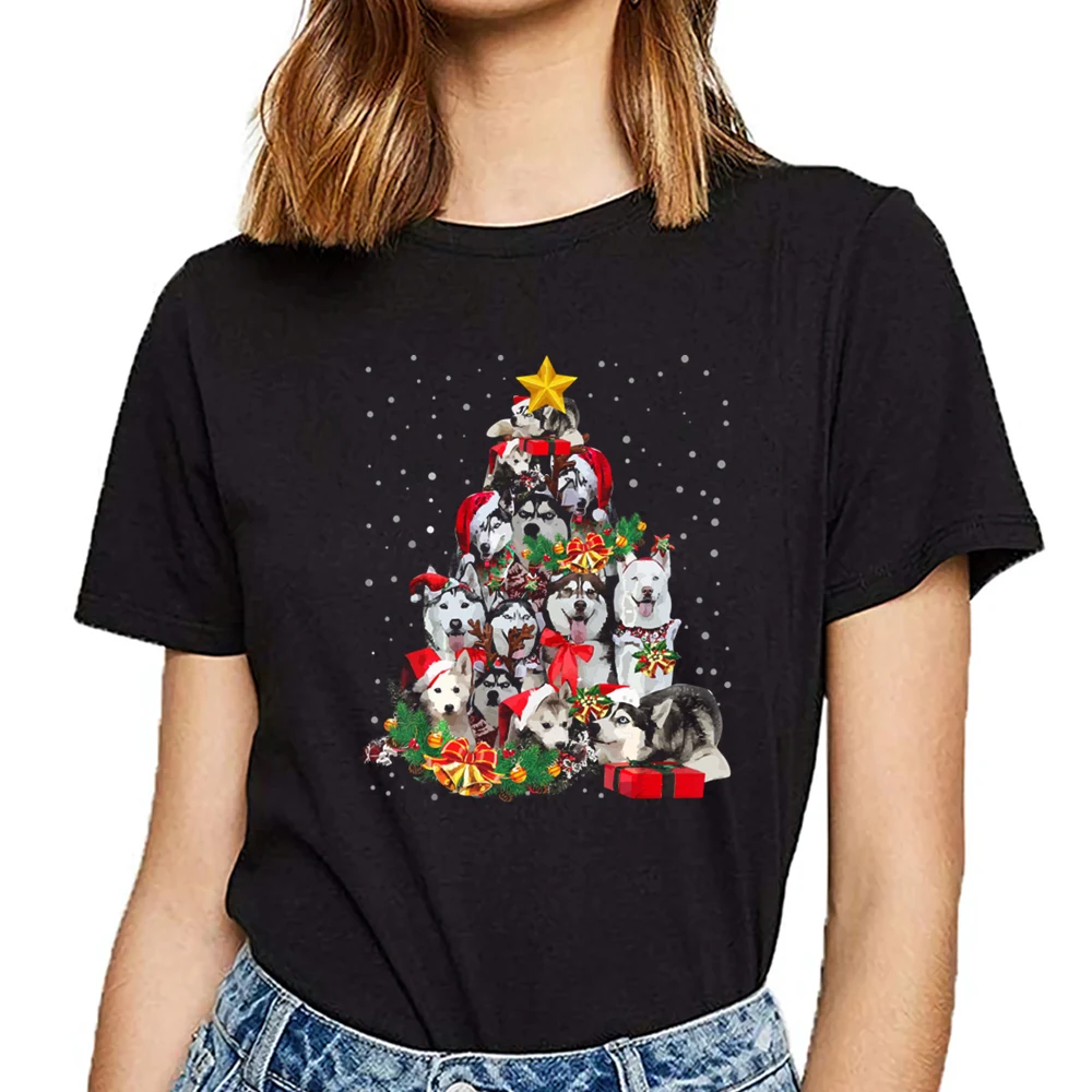 Tops T Shirt Women siberian husky christmas tree xmas do O-Neck Vintage Print Female Tshirt
Tops T Shirt Women siberian husky christmas tree xmas do O-Neck Vintage Print Female Tshirt