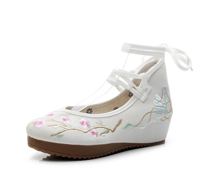 Women Ankle Strap Cotton Fabric Ballet Flats Flowers Embroidered Ladies Casual Comfortable White Shoes Ballerinas Shoes
Women Ankle Strap Cotton Fabric Ballet Flats Flowers Embroidered Ladies Casual Comfortable White Shoes Ballerinas Shoes