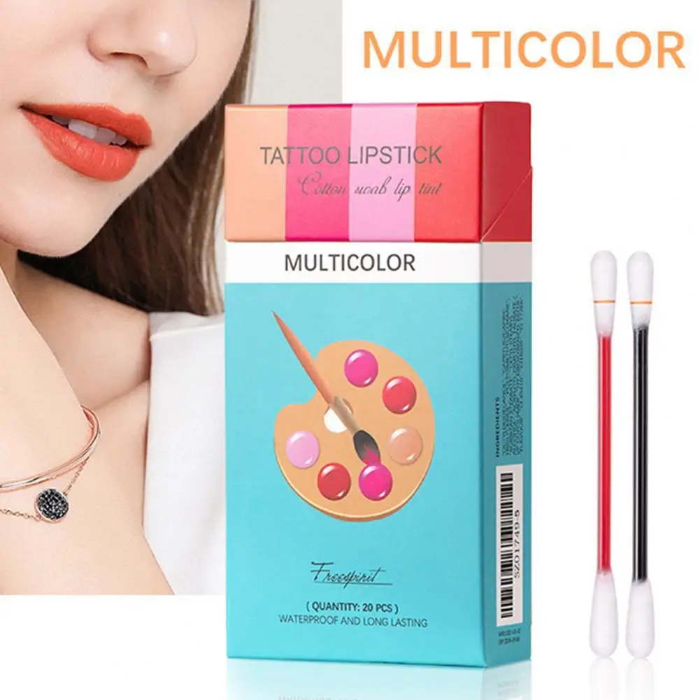 20Pcs/Box Fashion Lip Glaze One-Time Cotton Swab Lipsticks Moisturizing Long Lasting Lip Gloss Makeup Tools
20Pcs/Box Fashion Lip Glaze One-Time Cotton Swab Lipsticks Moisturizing Long Lasting Lip Gloss Makeup Tools