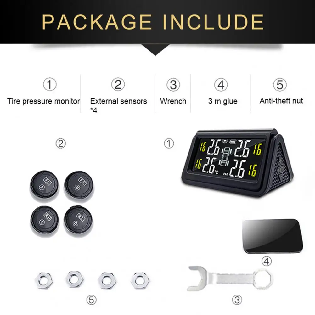 Dropshipping!!C280 Car Real-time Monitoring Temperature Warning Temperature Warning TPMS Tire Pressure Monitor External Sensors
Dropshipping!!C280 Car Real-time Monitoring Temperature Warning Temperature Warning TPMS Tire Pressure Monitor External Sensors