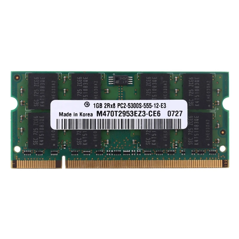 

DDR2 1 Гб, может использоваться как ноутбук Оперативная память памяти 2RX8 1,8 V PC2-5300S 667 МГц 200 булавки SODIMM Тетрадь памяти