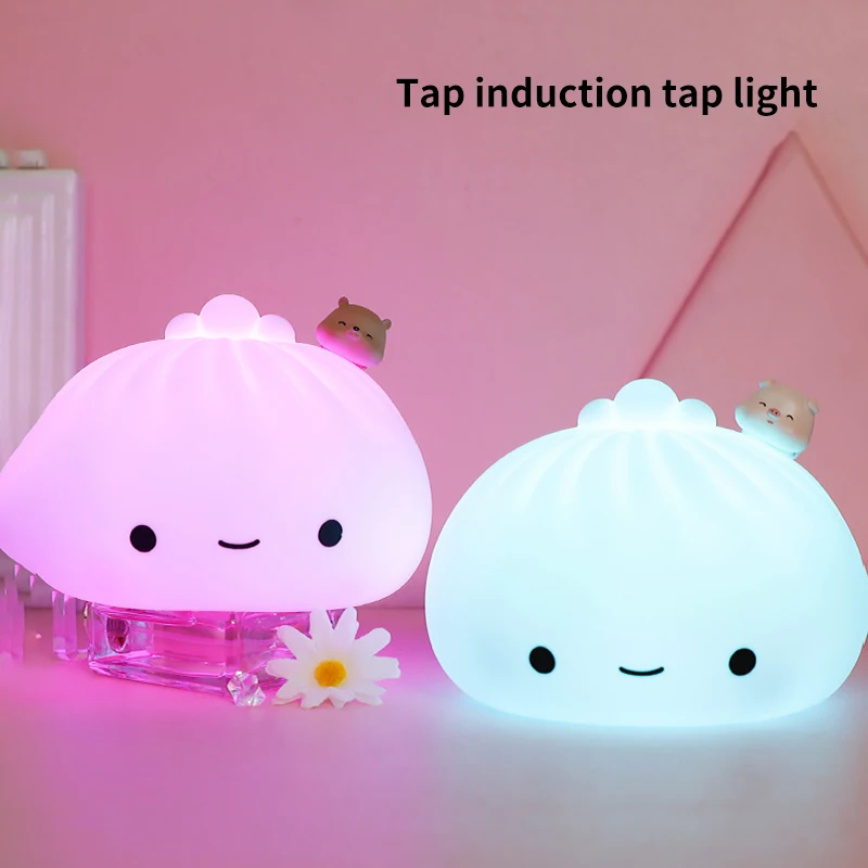 Ночник Baozi Pat, мягкий силиконовый разноцветный светильник, перезаряжаемый прикроватный милый Настольный светильник для спальни, Уход за гла...
Ночник Baozi Pat, мягкий силиконовый разноцветный светильник, перезаряжаемый прикроватный милый Настольный светильник для спальни, Уход за гла...