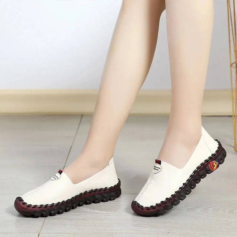 Wide Fit Thick Sole Flats Korean Style Shoes For Women 2021 Leather Slip On Shoes Pregnant Woman Maternity Shoes Women's Loafers
Wide Fit Thick Sole Flats Korean Style Shoes For Women 2021 Leather Slip On Shoes Pregnant Woman Maternity Shoes Women's Loafers