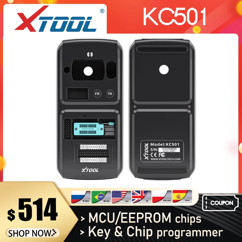 XTOOL KC501 OBD2 Key&Chip Programmer Read Write MCU EEPROM Chips Work With X100 PAD2 X100 PAD3 A80 For Mercedes Infrared Keys
XTOOL KC501 OBD2 Key&Chip Programmer Read Write MCU EEPROM Chips Work With X100 PAD2 X100 PAD3 A80 For Mercedes Infrared Keys