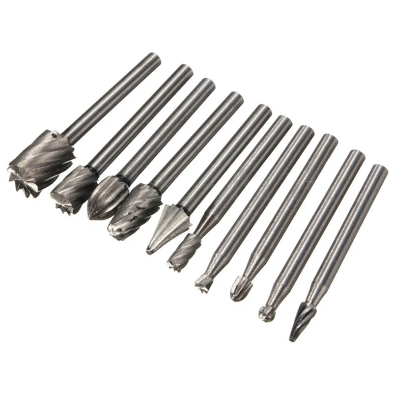10pcs Grinding Bits Spare High Speed Steel Part Bits Wood Carving With 1/8\\'\\' HSS
10pcs Grinding Bits Spare High Speed Steel Part Bits Wood Carving With 1/8\\'\\' HSS
