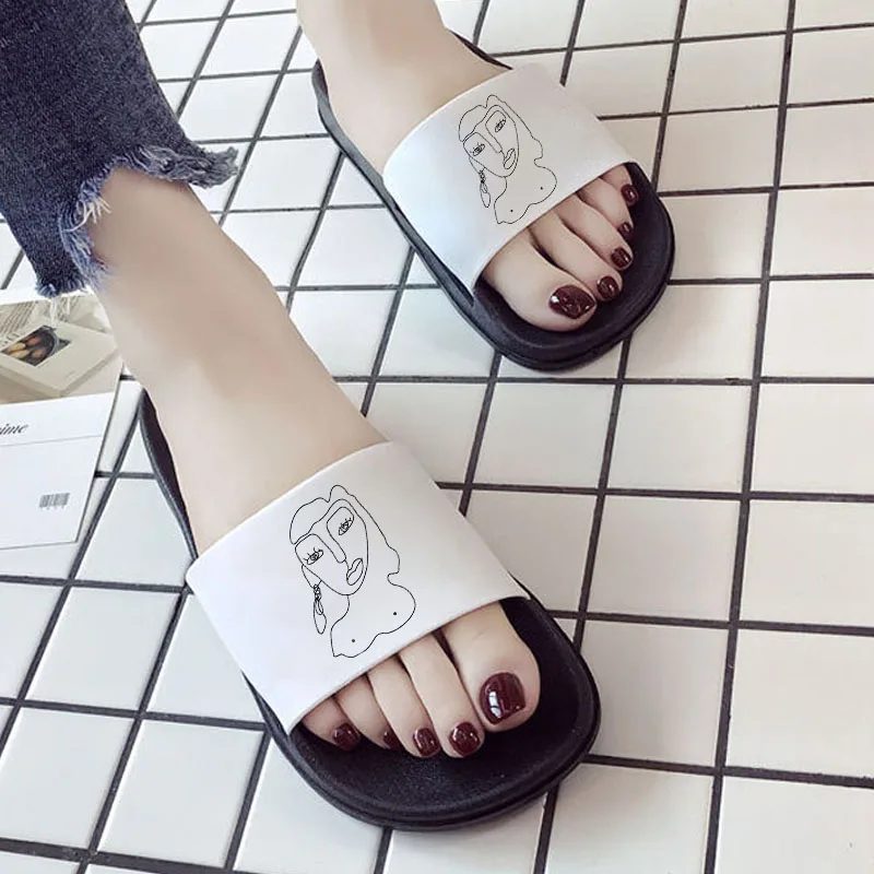 Abstract woman with hand drawn lines 2021 Hot Summer Female Slippers Summer Beach Fashion Open Toe
Abstract woman with hand drawn lines 2021 Hot Summer Female Slippers Summer Beach Fashion Open Toe