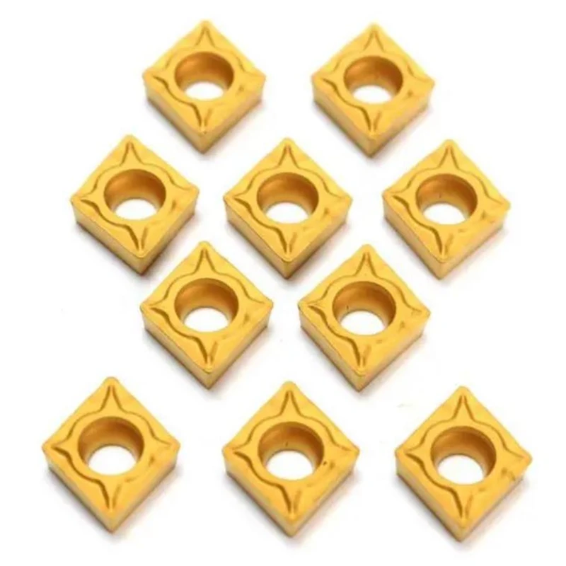 10pcs/box CCMT060204-HM YBC251 Carbide Insert Titanium Coated Carbide Cutter Turning Tool CNC Lathe Blades
10pcs/box CCMT060204-HM YBC251 Carbide Insert Titanium Coated Carbide Cutter Turning Tool CNC Lathe Blades