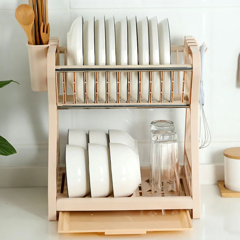 Dish Storage Rack Double-layer Tableware Drain Rack Kitchen Utensil Holder Bowl Plate Cup Drying Storage Shelf Kitchen Organizer
Dish Storage Rack Double-layer Tableware Drain Rack Kitchen Utensil Holder Bowl Plate Cup Drying Storage Shelf Kitchen Organizer