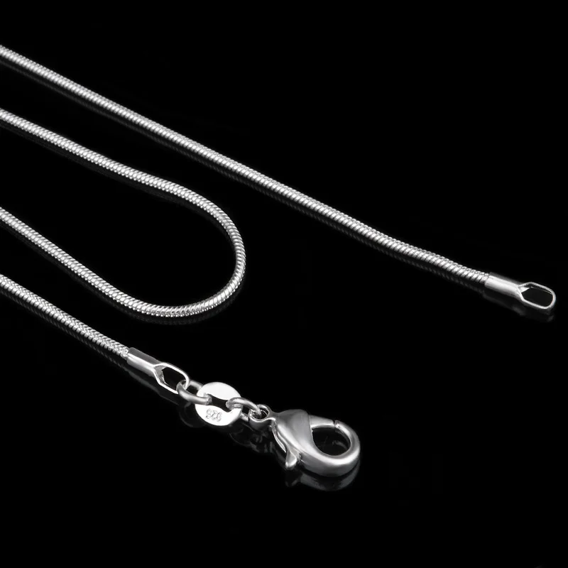 YANHUI Full Size 16-38inch Classic Basic Chain Thin 1MM 925 Sterling Silver Lobster Clasp Necklace Fine Jewelry for Women | Украшения и