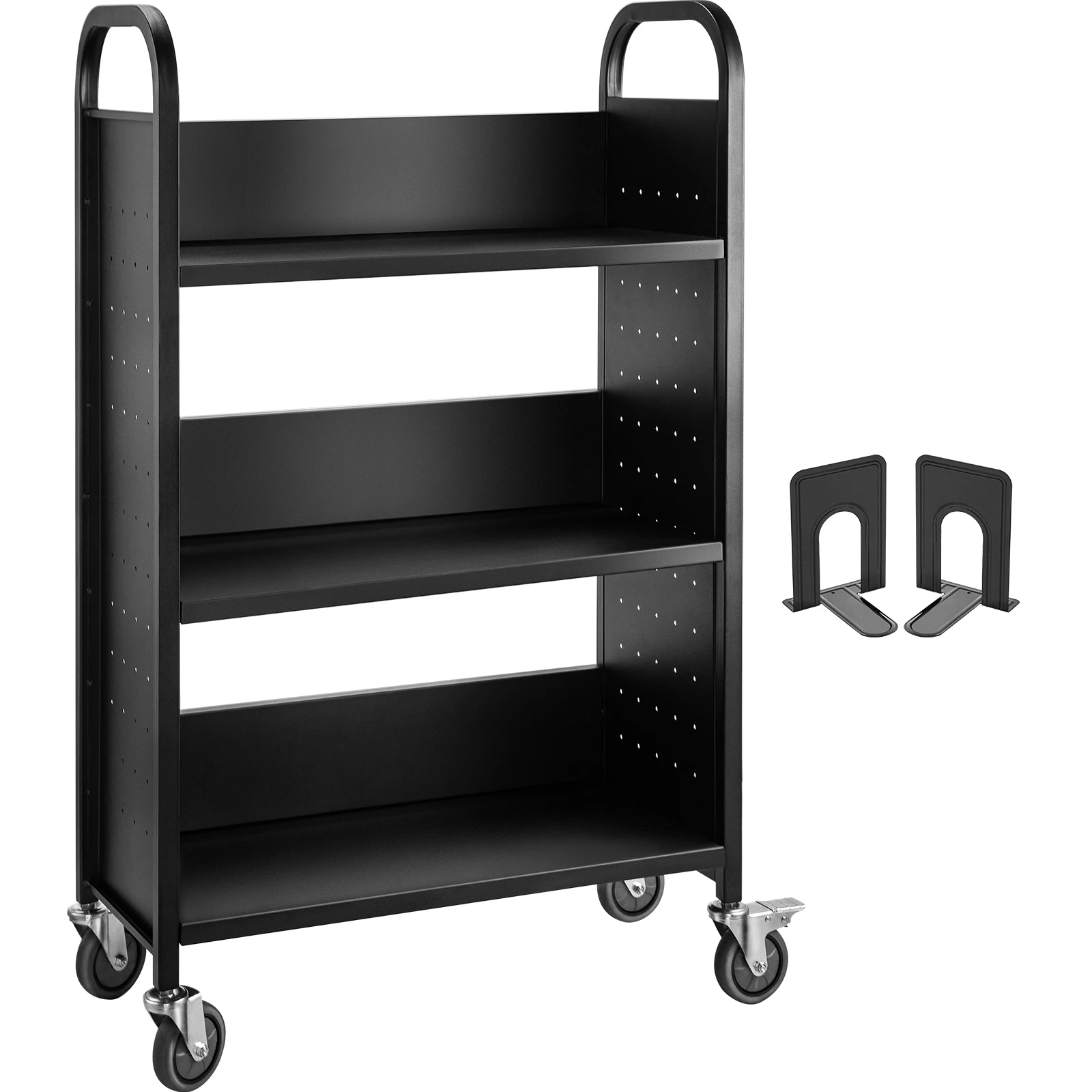VEVOR 30x14x45 Inch Book Cart Library Cart 200lb with Single Sided L-Shaped Sloped Shelves in Black White for Home Office School
VEVOR 30x14x45 Inch Book Cart Library Cart 200lb with Single Sided L-Shaped Sloped Shelves in Black White for Home Office School