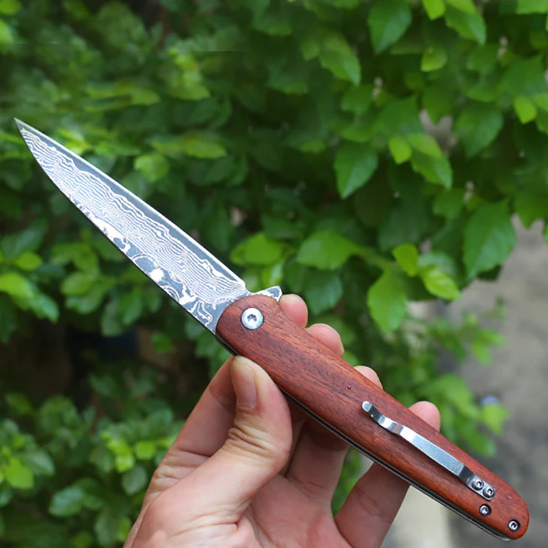 New product sharp Damascus steel imports blacksmithing collection tool knife folding knife outdoor self-defense EDC tool
New product sharp Damascus steel imports blacksmithing collection tool knife folding knife outdoor self-defense EDC tool