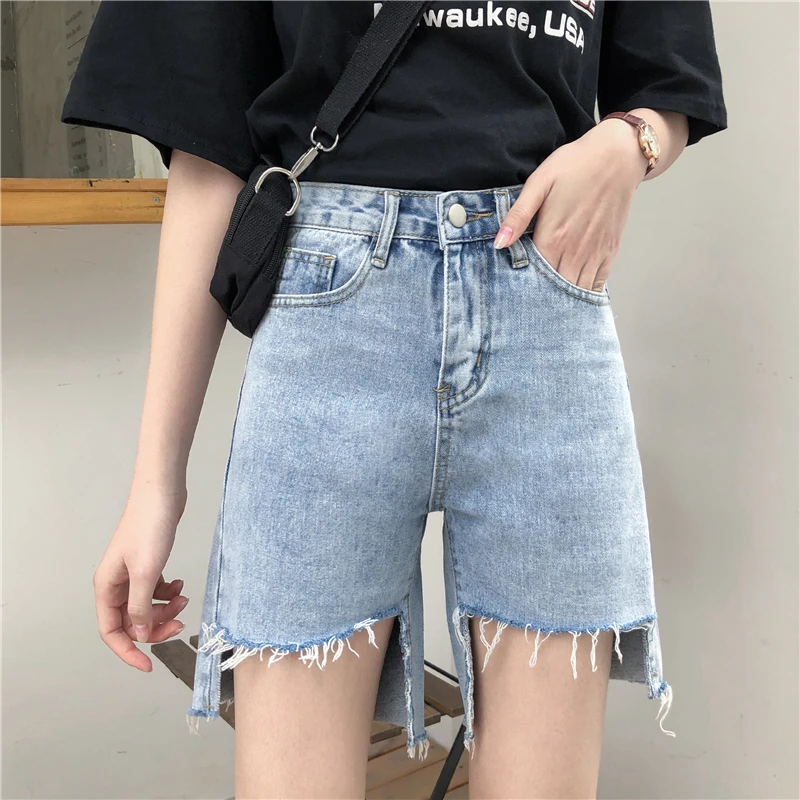 Шикарные джинсовые шорты в гонконгском ретро стиле женские весенне летние