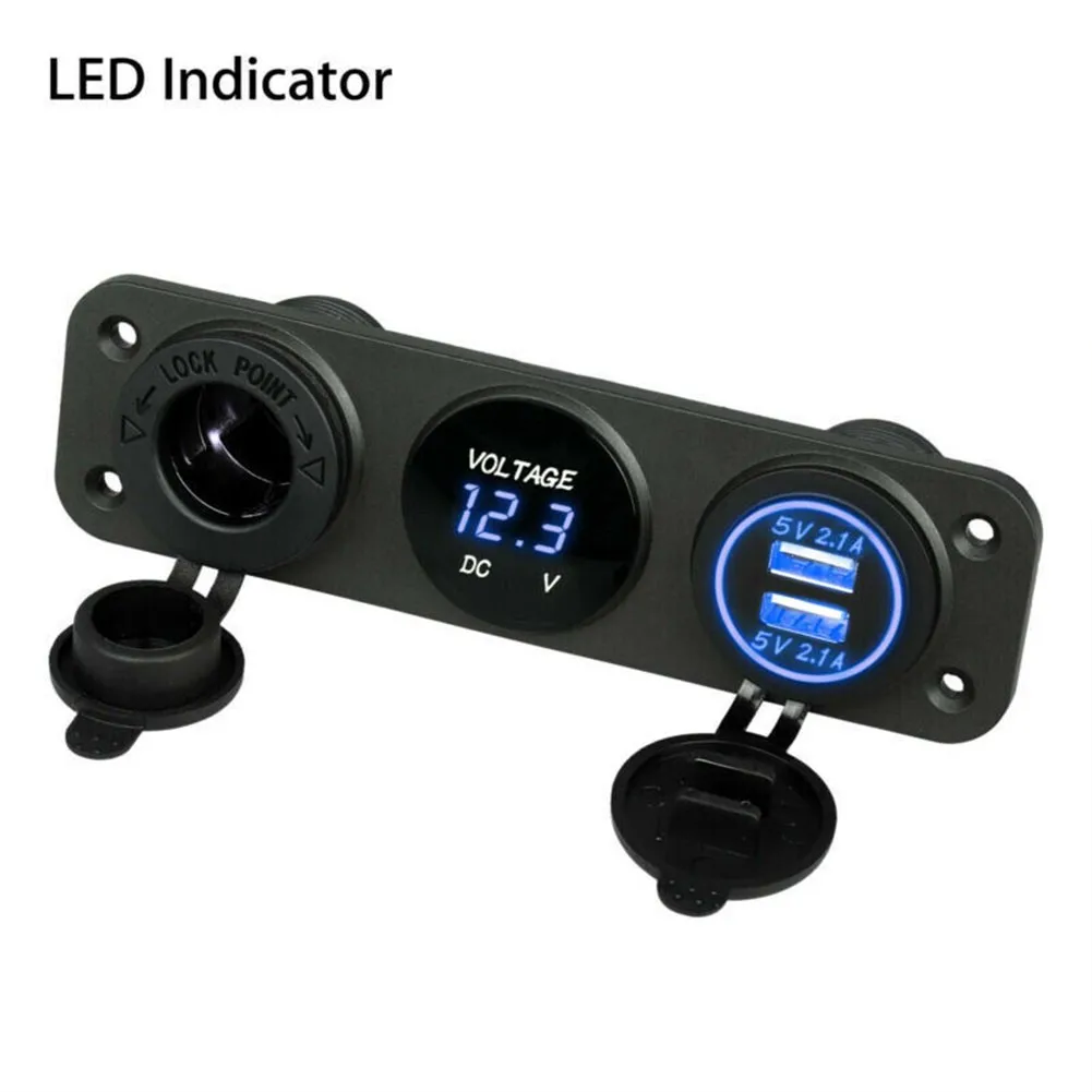 Multi Port 12V USB Charger Mobile Power 12V Car 2 USB Port Cigaret Lighter Socket Charger Voltmeter Panel Boat
Multi Port 12V USB Charger Mobile Power 12V Car 2 USB Port Cigaret Lighter Socket Charger Voltmeter Panel Boat