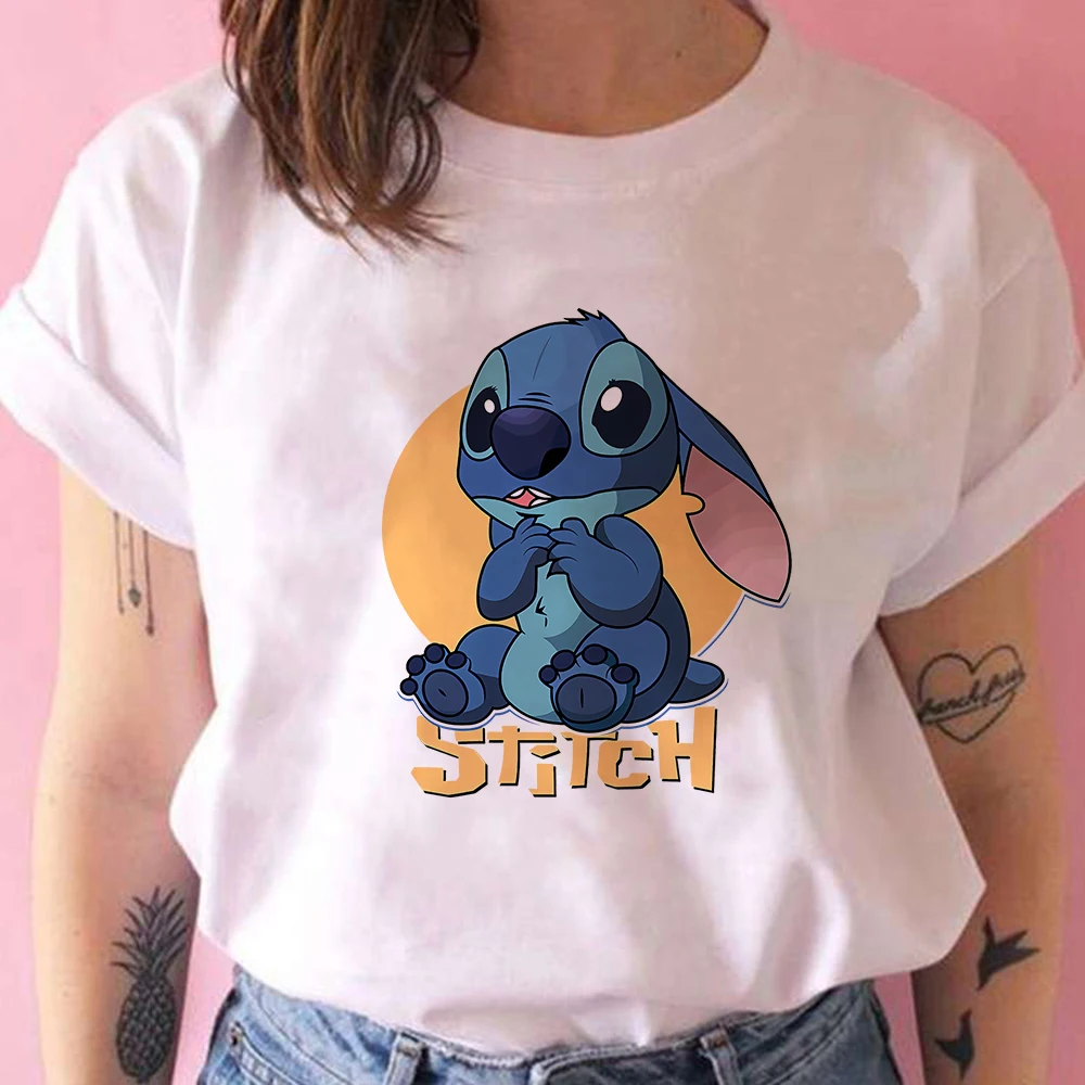 Stitch Love Print Women T-shirts Harajuku Minimalist Short Sleeve Streetwear Disney Popular Creative Top Anime Cartoon Tee Shirt
Stitch Love Print Women T-shirts Harajuku Minimalist Short Sleeve Streetwear Disney Popular Creative Top Anime Cartoon Tee Shirt