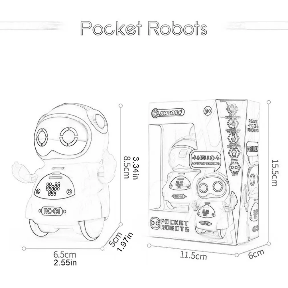 Electric Multifunctional Voice Intelligent Mini Pocket Robot Early Education Interactive Story Robote Story Robot
Electric Multifunctional Voice Intelligent Mini Pocket Robot Early Education Interactive Story Robote Story Robot