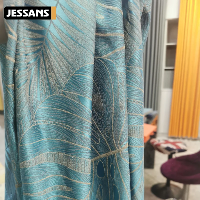 2022Modern Minimalist High-precision Tree Leaf Gold Thread Jacquard Embroidered Blackout Curtains for Living dining room bedroom
2022Modern Minimalist High-precision Tree Leaf Gold Thread Jacquard Embroidered Blackout Curtains for Living dining room bedroom