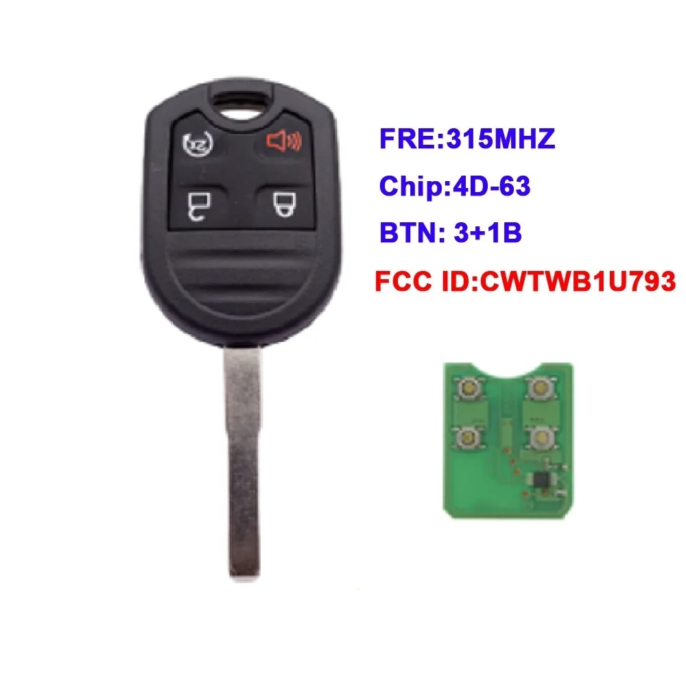 XNRKEY 3 + 1 кнопочный дистанционный ключ 4D63 чип 315 МГц для Ford трехколесной экспедиции Mustang 2011-2013 Замена автомобильного ключа
XNRKEY 3 + 1 кнопочный дистанционный ключ 4D63 чип 315 МГц для Ford трехколесной экспедиции Mustang 2011-2013 Замена автомобильного ключа