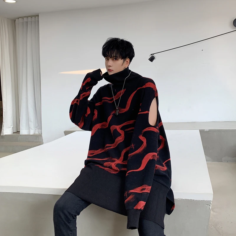 2021 Autumn Winter Turtleneck Loose Casual Long Sleeve Hole Print Pullover Hoodie Male Streetwear Hip Hop Long Sweatshirt
2021 Autumn Winter Turtleneck Loose Casual Long Sleeve Hole Print Pullover Hoodie Male Streetwear Hip Hop Long Sweatshirt