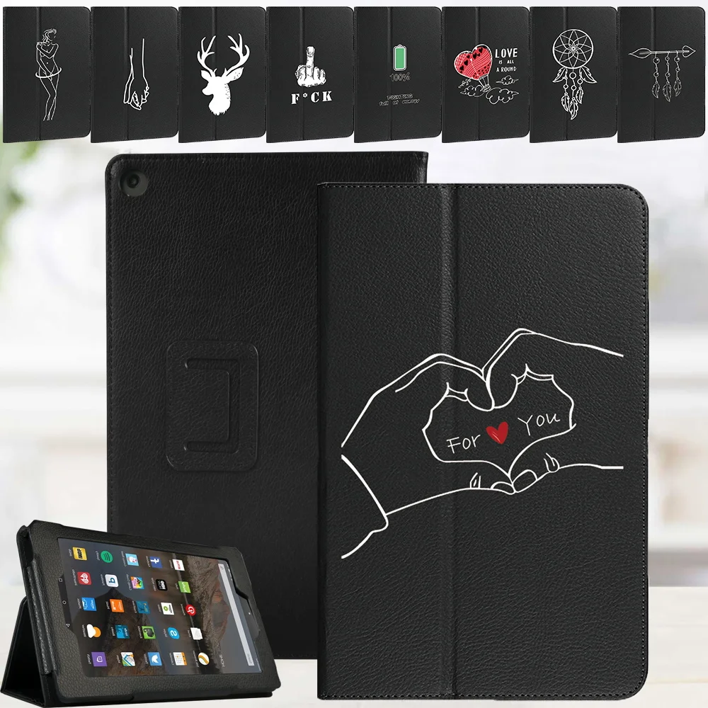 Protective Case for Amazon Fire HD 8 (6th/7th/8th)/Fire 7 HD 10 (5th/7th/9th) Anti -cratch White Image Leather Tablet Case + Pen
Protective Case for Amazon Fire HD 8 (6th/7th/8th)/Fire 7 HD 10 (5th/7th/9th) Anti -cratch White Image Leather Tablet Case + Pen