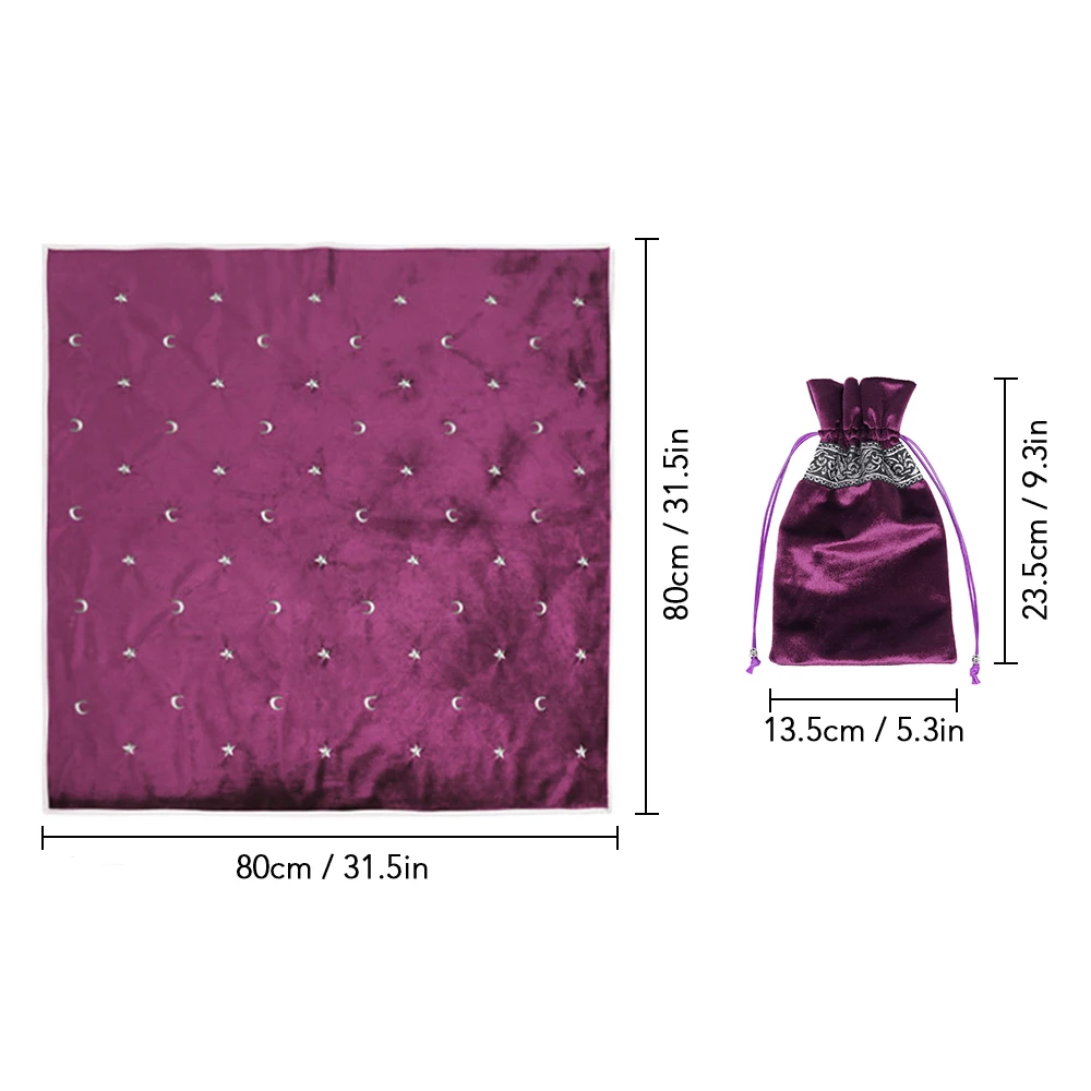 Altar Tarot Table Cloth Velvet Tarot Divination Tablecloth with Tarot Cards Bag Board Game Accessories 
Altar Tarot Table Cloth Velvet Tarot Divination Tablecloth with Tarot Cards Bag Board Game Accessories