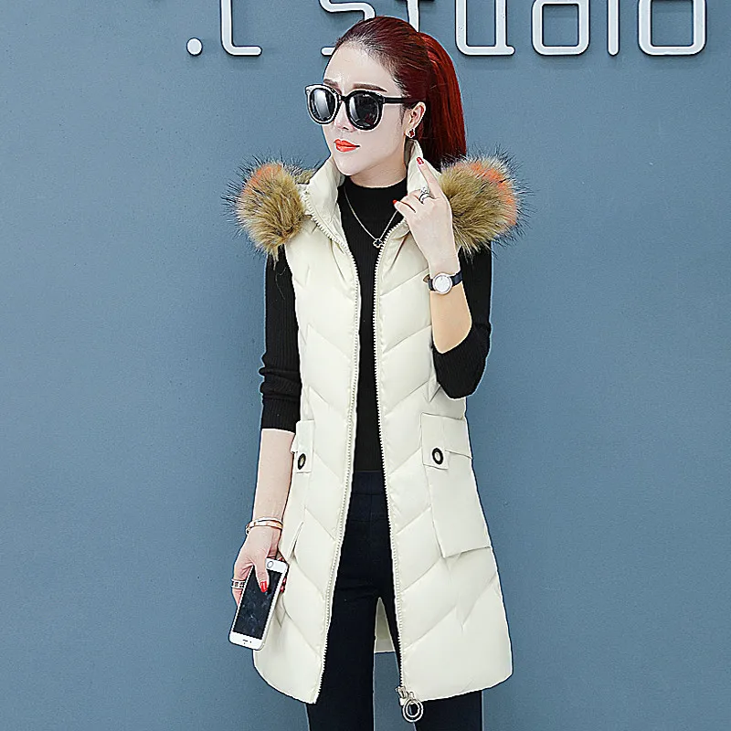 2022 Autumn New Down Cotton Vest Women Hooded Winter Fashion Mid-Length Sleeveless Jacket Slim Thick Warm Waistcoat Ladies G1597
2022 Autumn New Down Cotton Vest Women Hooded Winter Fashion Mid-Length Sleeveless Jacket Slim Thick Warm Waistcoat Ladies G1597