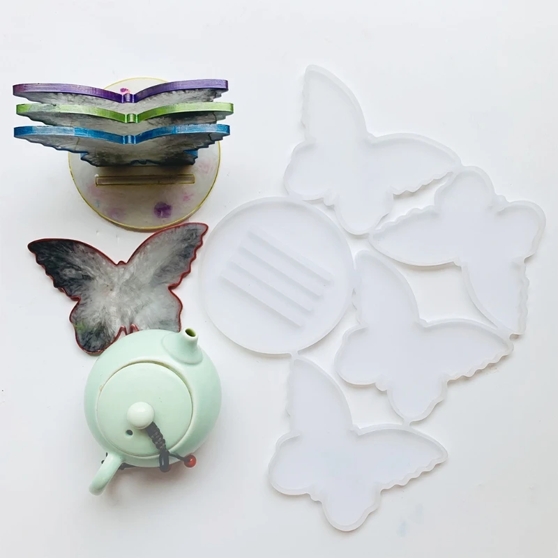 Diy Crystal Epoxy Silicone Mold Butterfly Mold Table Decorative Mirror Surface Storage Rack Mold Resin Coaster Placemat
Diy Crystal Epoxy Silicone Mold Butterfly Mold Table Decorative Mirror Surface Storage Rack Mold Resin Coaster Placemat