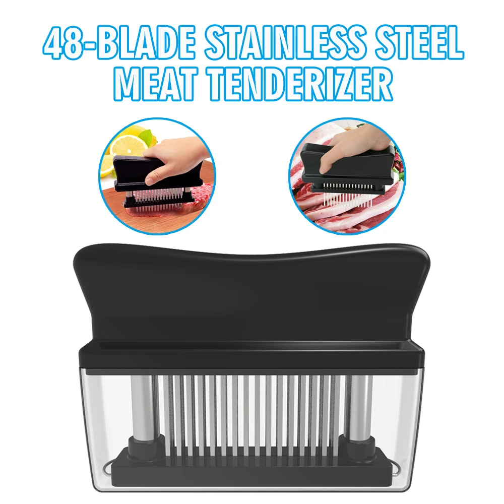 48 Blades Needle Tenderizer Kitchen Supplie Stainless Steel Pin Knife Meat Beaf Steak Tenderizer Chicken Pouch Hole Cooking Tool
48 Blades Needle Tenderizer Kitchen Supplie Stainless Steel Pin Knife Meat Beaf Steak Tenderizer Chicken Pouch Hole Cooking Tool