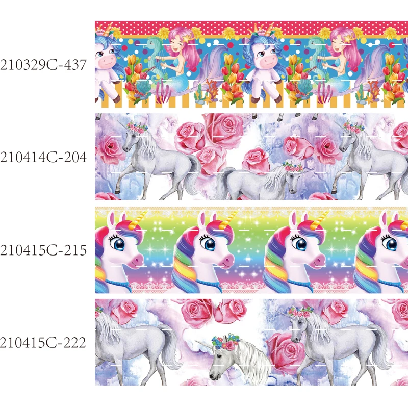 Unicorn Cartoon and Flower Printed Grosgrain Ribbon 25mm 38mm Liston 10yards for DIY Hair Bow Holiday Craft Decoration
Unicorn Cartoon and Flower Printed Grosgrain Ribbon 25mm 38mm Liston 10yards for DIY Hair Bow Holiday Craft Decoration