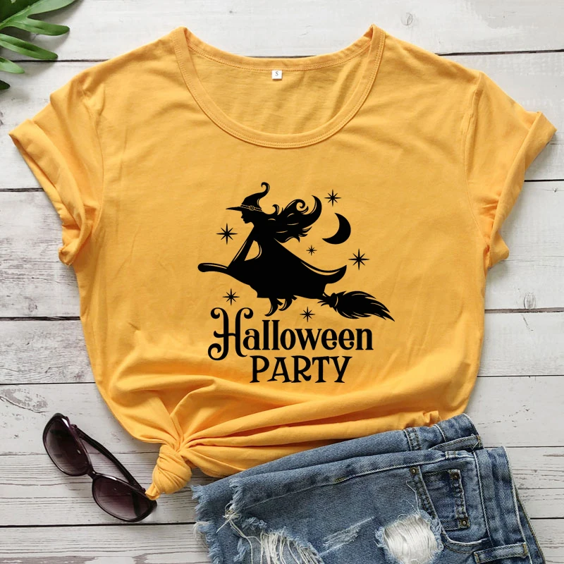 Halloween Party 100% Cotton T-shirt Vintage Wicked Witch Tshirt Spooky Women Autumn Holiday Top Tee Shirt
Halloween Party 100% Cotton T-shirt Vintage Wicked Witch Tshirt Spooky Women Autumn Holiday Top Tee Shirt