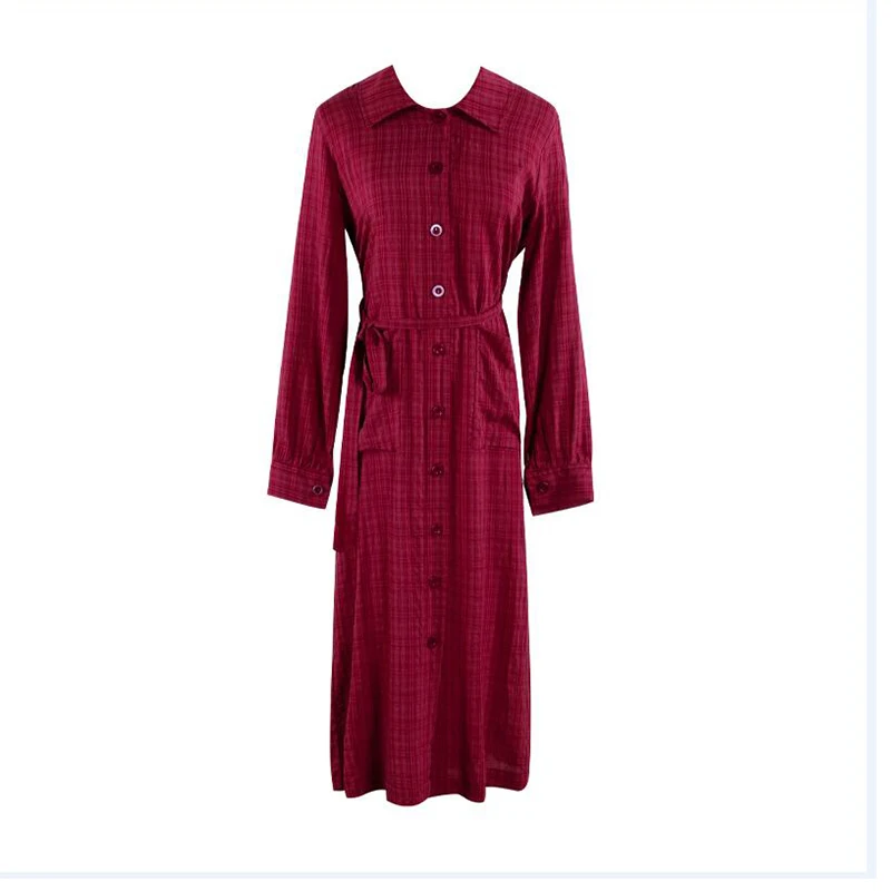 2019 New spring autumn Vintage Plaid Mid-length Dress Women Belt Waist Single-breasted Long Sleeve Shirt Dress yy221
2019 New spring autumn Vintage Plaid Mid-length Dress Women Belt Waist Single-breasted Long Sleeve Shirt Dress yy221