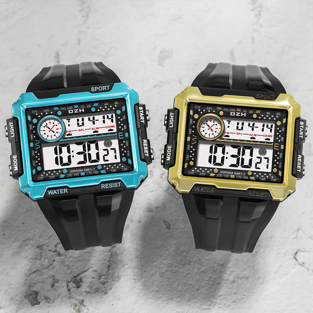 New Military Man's Outdoor Sport Watch For Men Shock Waterproof LED Alarm Large Dial Electronic Digital Watches Mens Wristwatche
New Military Man's Outdoor Sport Watch For Men Shock Waterproof LED Alarm Large Dial Electronic Digital Watches Mens Wristwatche