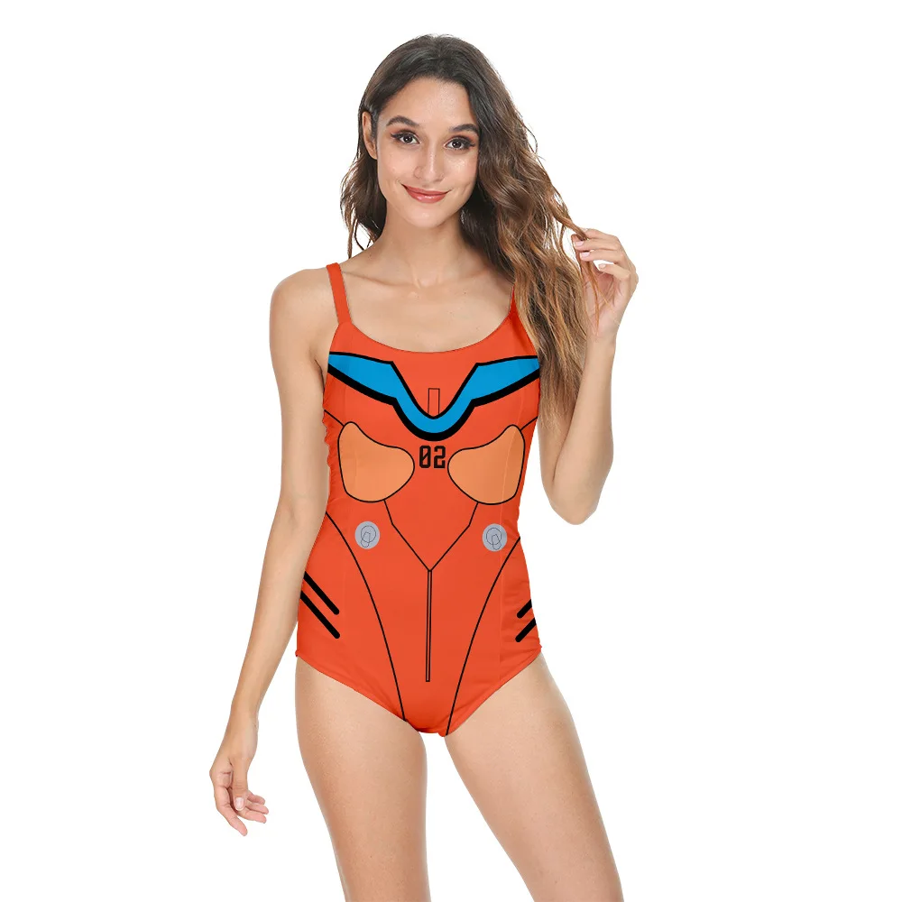 EVA Cosplay Ayanami Rei Sexy one-shouldered swimsuit for women