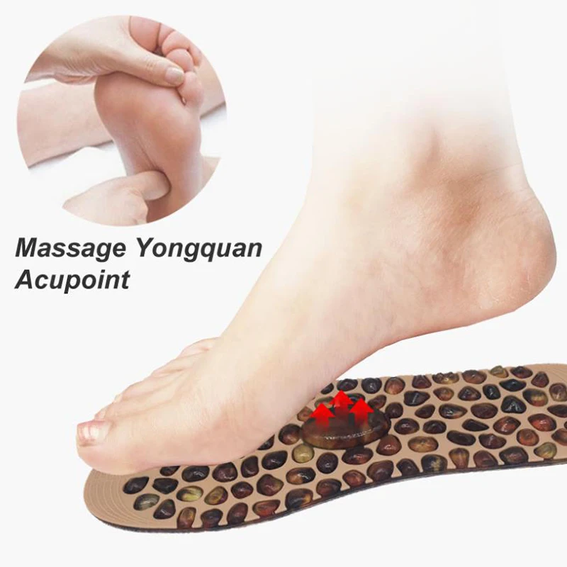 

Fashion Soft Rubber Cobblestone Therapy Acupressure Pad Feet Massager Insole For Shoes Unisex Insoles Improve Blood Circulation