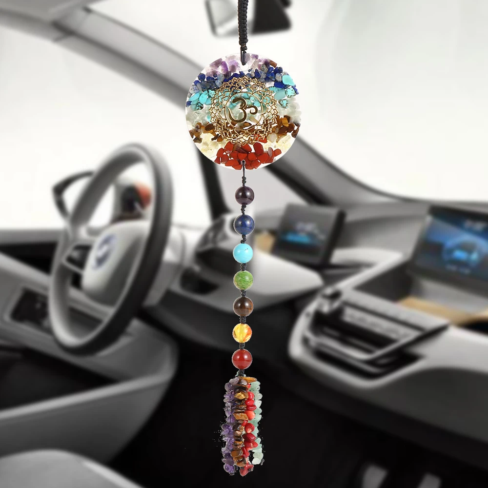Yoga Healing 7 Chakra Energy Orgone Car Pendant 10mm Natural Stone Chip Gravel Tassel Hanging Round Crystal Resin Car Decor
Yoga Healing 7 Chakra Energy Orgone Car Pendant 10mm Natural Stone Chip Gravel Tassel Hanging Round Crystal Resin Car Decor