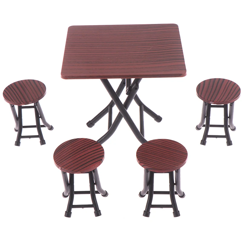 5Pc/set Dollhouse 1/12 Miniature Wooden Dining Chair Table Furniture Set For Doll house Kitchen Food Furniture Toys
5Pc/set Dollhouse 1/12 Miniature Wooden Dining Chair Table Furniture Set For Doll house Kitchen Food Furniture Toys