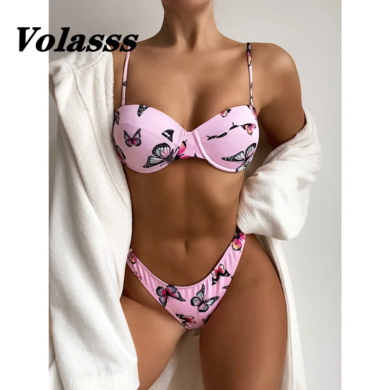Sexy Butterfly Printed Bikini Set Two Pieces Swimsuit Women New Halter Brazilian Bathing Suit Thong Push Up Swimwear Female Swim
Sexy Butterfly Printed Bikini Set Two Pieces Swimsuit Women New Halter Brazilian Bathing Suit Thong Push Up Swimwear Female Swim