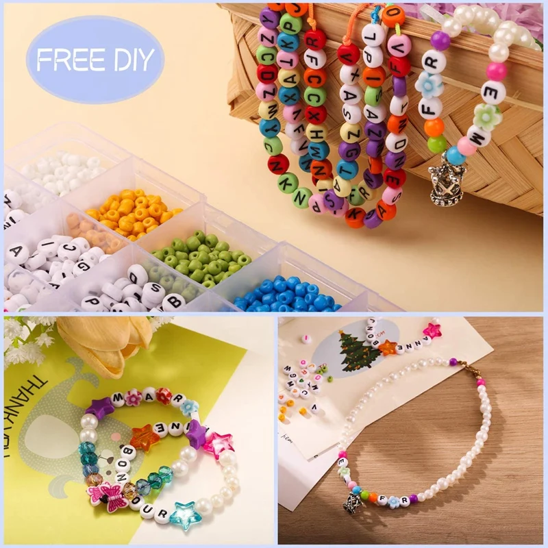 900 Pieces 4mm Glass Seed Beads with 700 Pieces Letter Beads for DIY Bracelets Necklaces Key Chains and Kid Jewelry
900 Pieces 4mm Glass Seed Beads with 700 Pieces Letter Beads for DIY Bracelets Necklaces Key Chains and Kid Jewelry