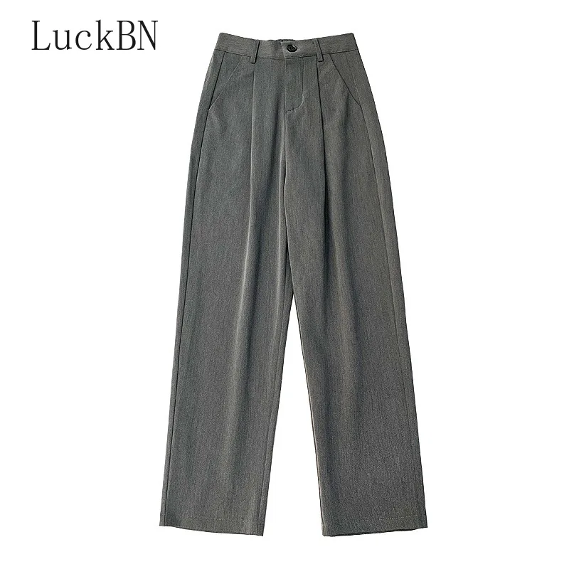 Women Suit Pants Spring Office Lady Long Trousers 2021 New Autumn Pants Solid Loose High Waist Pant Vestodo Female Pants Black
Women Suit Pants Spring Office Lady Long Trousers 2021 New Autumn Pants Solid Loose High Waist Pant Vestodo Female Pants Black
