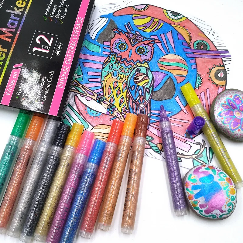 Flysea 12 цветов водонепроницаемый блестящий металлический маркер, набор художественных мерцающих маркеров, Хайлайтер для рисования, скрапбук...
Flysea 12 цветов водонепроницаемый блестящий металлический маркер, набор художественных мерцающих маркеров, Хайлайтер для рисования, скрапбук...