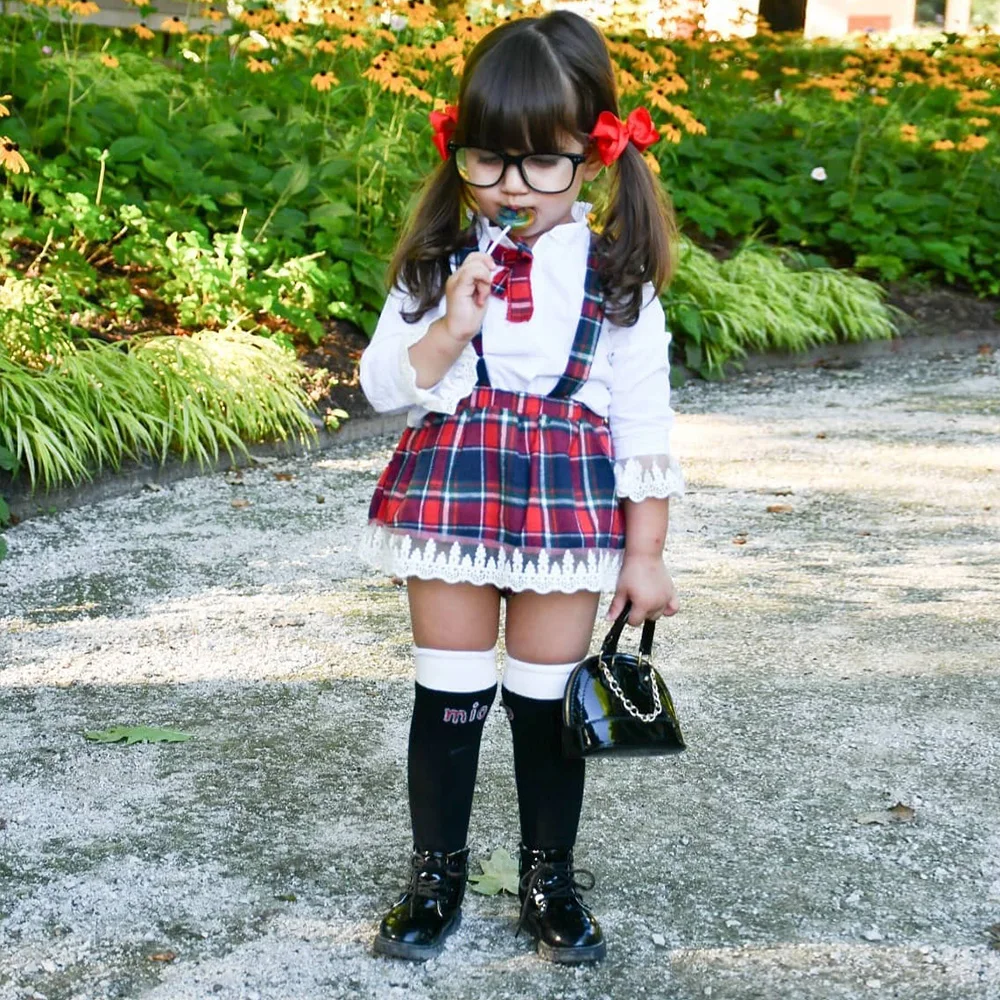 On Sale Baby Girls Blouse Suspender Skirt 2Pcs Sets Bebe Cute Outfits Christmas Skirt Lace Trim Bow Check Romper Sets Newbaby
On Sale Baby Girls Blouse Suspender Skirt 2Pcs Sets Bebe Cute Outfits Christmas Skirt Lace Trim Bow Check Romper Sets Newbaby