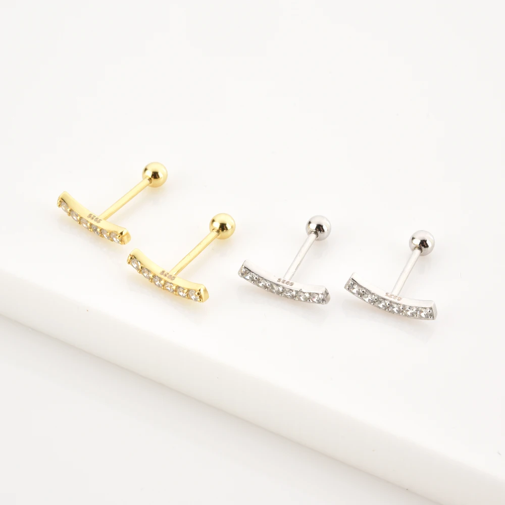 Sterling Silver 10mm Line Zircon Bead Stud Earring 2021 Women Wedding Simple Tiny Jewelry Clips Piercing Gift 2021 silver
Sterling Silver 10mm Line Zircon Bead Stud Earring 2021 Women Wedding Simple Tiny Jewelry Clips Piercing Gift 2021 silver