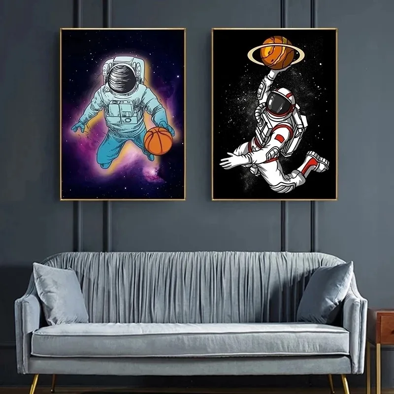 Astronaut Playing Basketball In Space Canvas Painting Fun Art Posters and Prints Wall Pictures for Living Room Home Decoration
Astronaut Playing Basketball In Space Canvas Painting Fun Art Posters and Prints Wall Pictures for Living Room Home Decoration