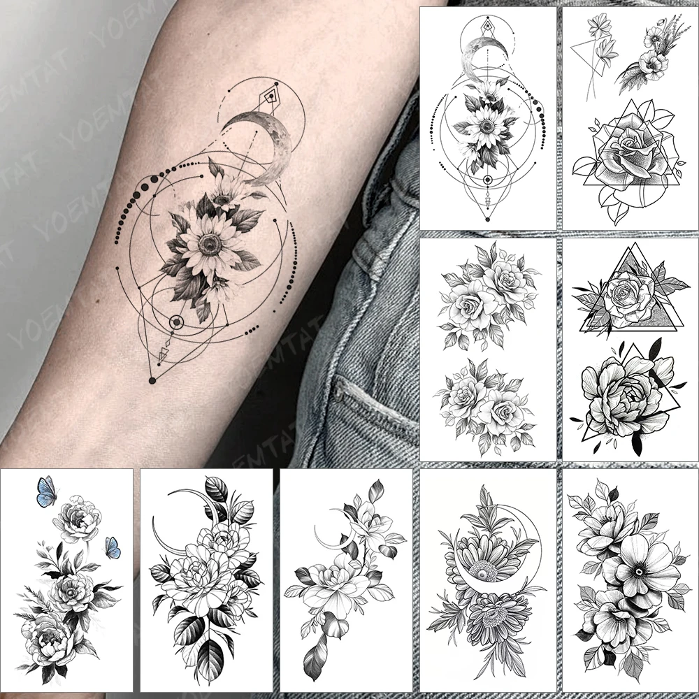 Waterproof Temporary Tattoo Sticker Arm Wrist Flower Line Simple Moon Star Trails Flash Tatoo Fake Tatto For Body Art Women Men
Waterproof Temporary Tattoo Sticker Arm Wrist Flower Line Simple Moon Star Trails Flash Tatoo Fake Tatto For Body Art Women Men
