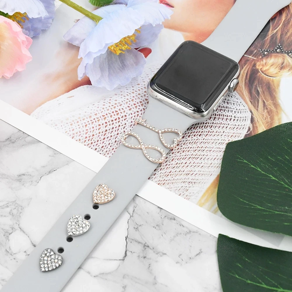 Decorative Ring for Apple Watch Band Charms for Samsung Galaxy Smart Watch Sport Silicone Strap Accessories with Bling Diamond 4
Decorative Ring for Apple Watch Band Charms for Samsung Galaxy Smart Watch Sport Silicone Strap Accessories with Bling Diamond 4
