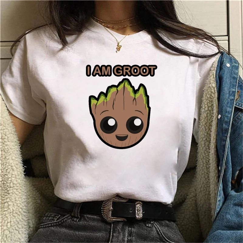 2021 New T-shirt Cute Bady Groot Printed Tops casual women Tshirt Tee Funny Fashion Cartoon Anime T Shirt short sleeve
2021 New T-shirt Cute Bady Groot Printed Tops casual women Tshirt Tee Funny Fashion Cartoon Anime T Shirt short sleeve