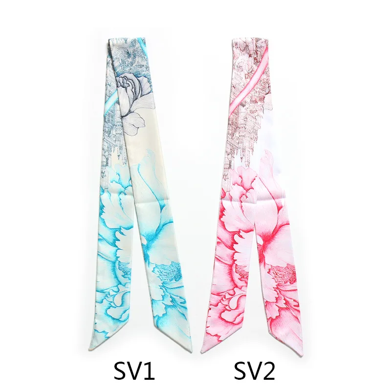 Double Layer Pink Blue peony bag handle tied scarf small scarf Multifunction Flower Hand Ribbons 100*5cm
Double Layer Pink Blue peony bag handle tied scarf small scarf Multifunction Flower Hand Ribbons 100*5cm