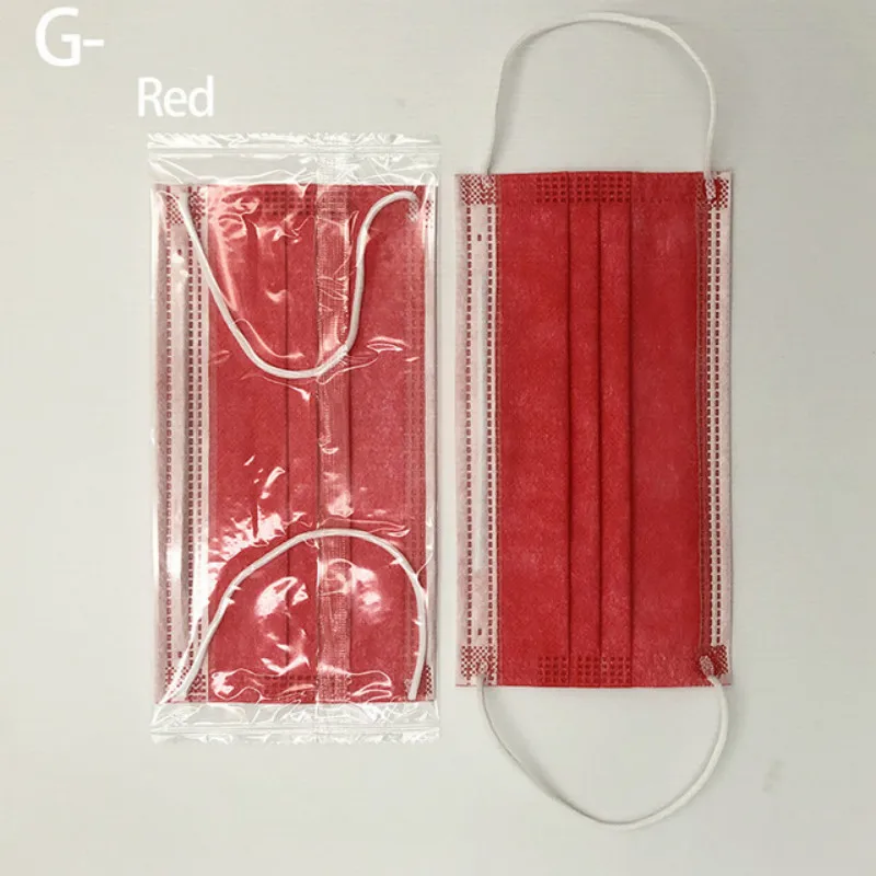 Face Mask 100pcs Three-layer Disposable Mask Adult White/pink/black/green/yellow/red/orange/purple Each Individually Wrapped Ma
Face Mask 100pcs Three-layer Disposable Mask Adult White/pink/black/green/yellow/red/orange/purple Each Individually Wrapped Ma