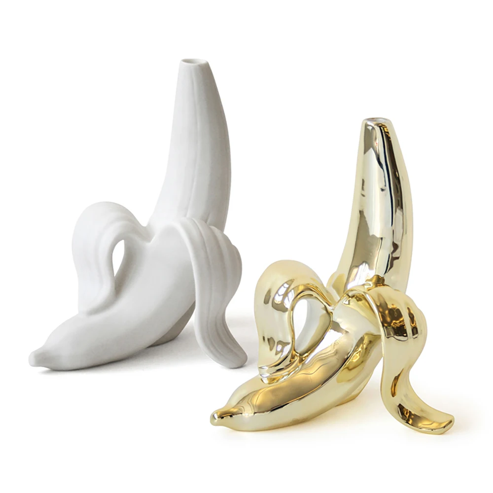 Nordic Ceramic Banana Golden Vase Decoration Accessories Modern Art Small Vase Flower Arrangement Living Room Decoration Gifts
Nordic Ceramic Banana Golden Vase Decoration Accessories Modern Art Small Vase Flower Arrangement Living Room Decoration Gifts